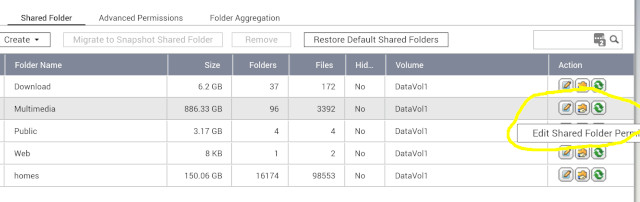 Select Shared Folder Permissions